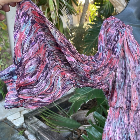 Parker silk full sleeve Bohemian ruffled dress - Picture 5 of 11